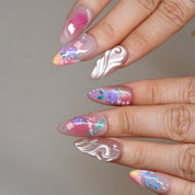 Fairy Song - Ersa Nails Nude Pink Yellow PressOnNails