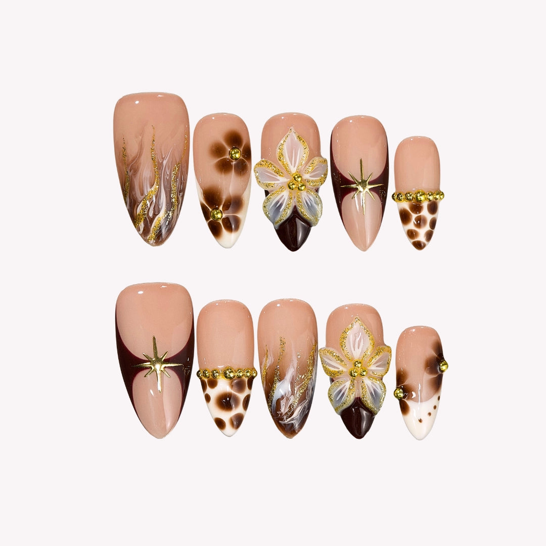 Fall Crush - Ersa Nails Nude Brown PressOnNails
