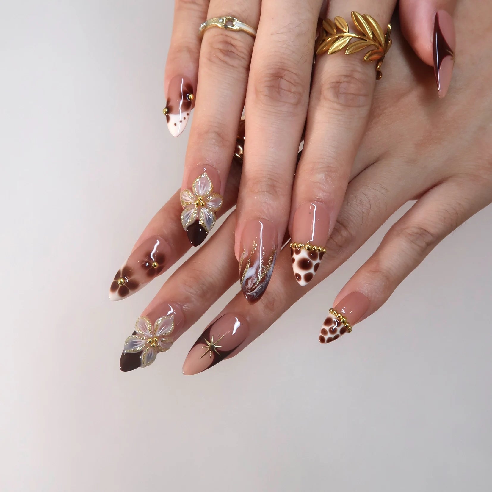 Fall Crush - Ersa Nails Nude Brown PressOnNails