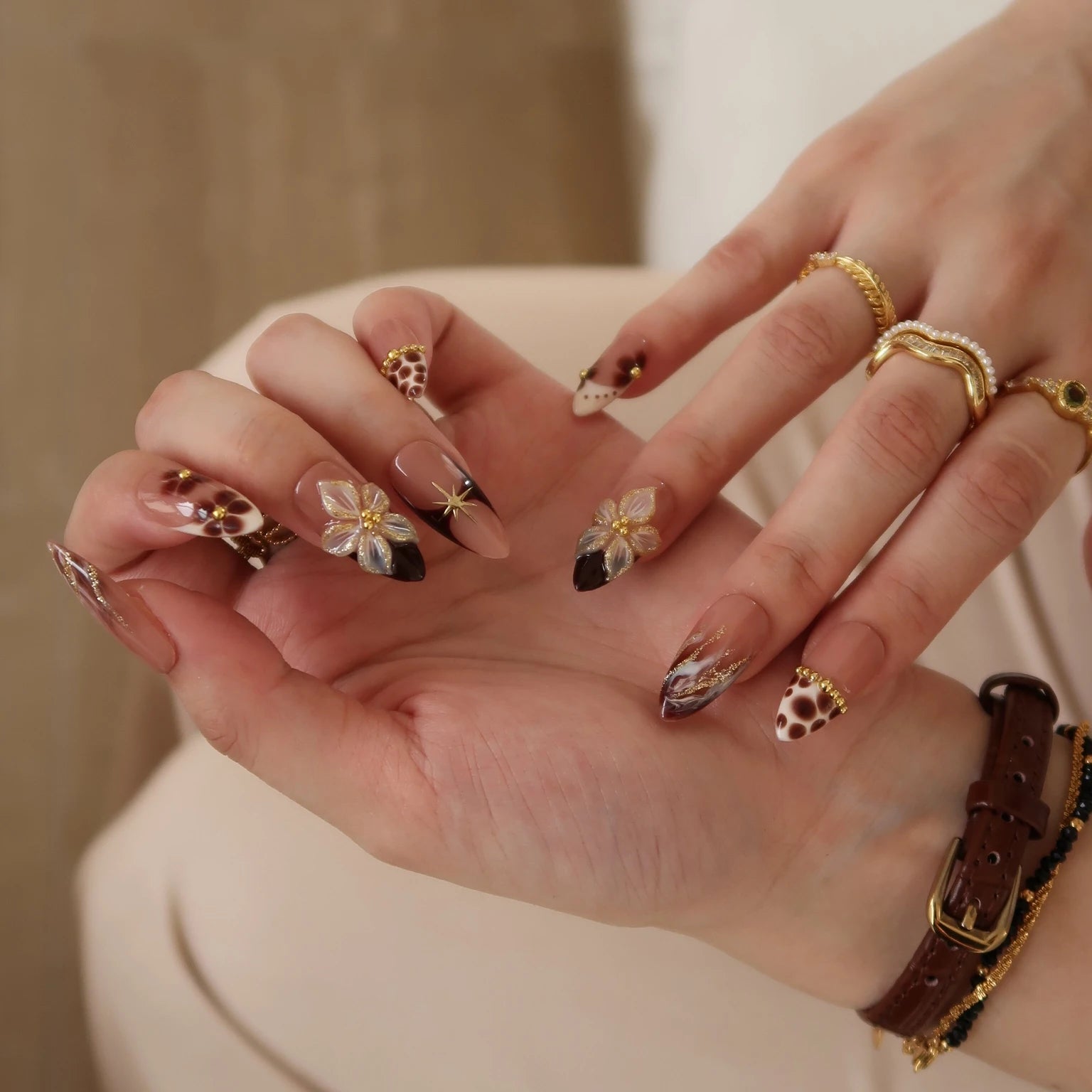 Fall Crush - Ersa Nails Nude Brown PressOnNails