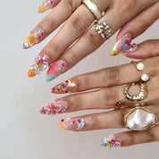Fever Dream - Ersa Nails Red Yellow Nude PressOnNails