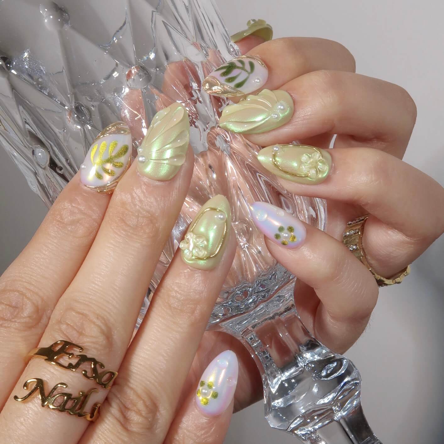 Flora’s Breath - Ersa Nails Jade White PressOnNails