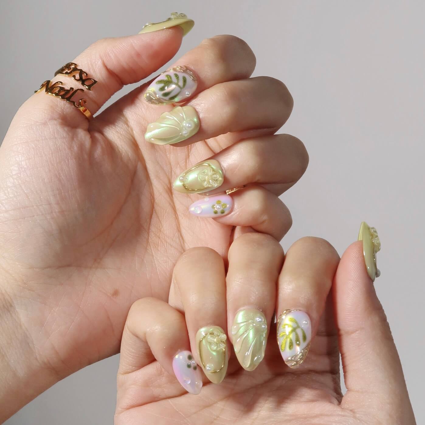 Flora’s Breath - Ersa Nails Jade White PressOnNails