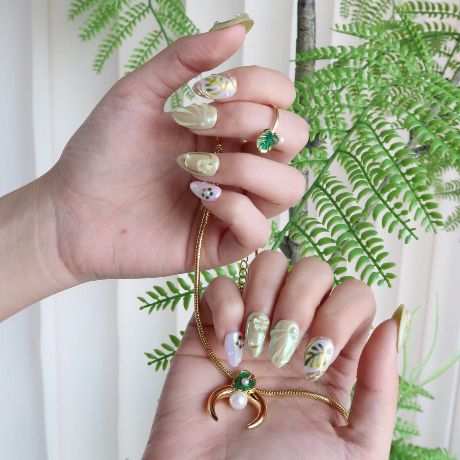 Flora’s Breath - Ersa Nails Jade White PressOnNails