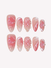 Floral Dreamland - Ersa Nails Nude Pink PressOnNails