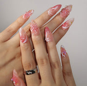 Floral Dreamland - Ersa Nails Nude Pink PressOnNails