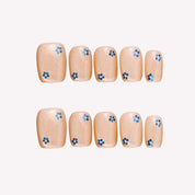 Floret- Ersa Nails Nude Blue PressOnNails