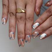 Floret- Ersa Nails Nude Blue PressOnNails