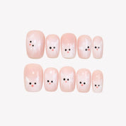 Fluffy Kitty - Ersa Nails Pink White PressOnNails