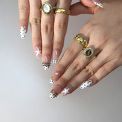 French Kiss - Ersa Nails White Nude Short Almond PressOnNails