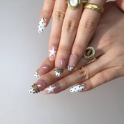 French Kiss - Ersa Nails White Nude Short Almond PressOnNails
