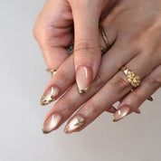 Garden Date - Ersa Nails Gold Pink PressOnNails