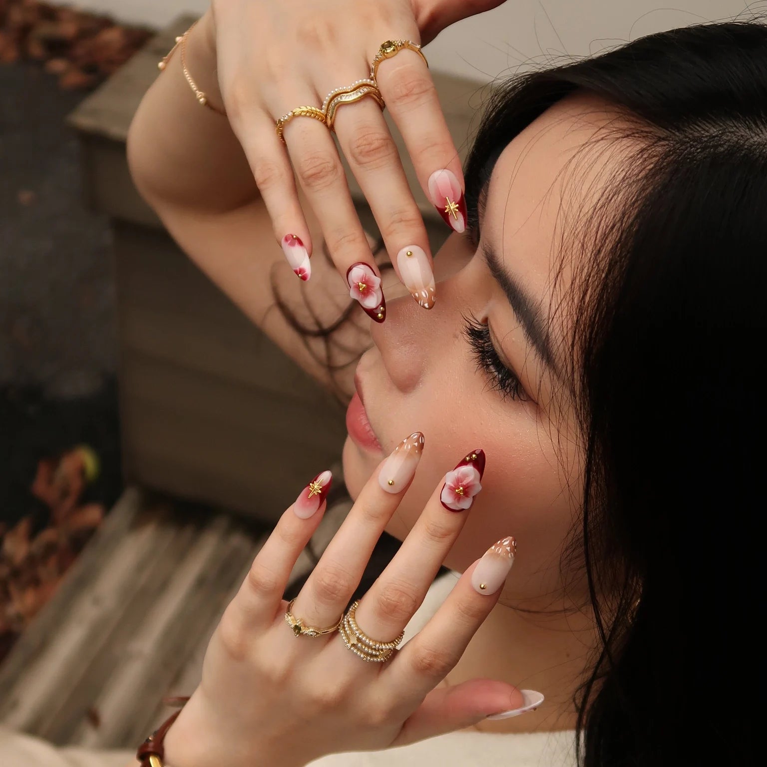 Garden Diary - Ersa Nails Nude Red PressOnNails