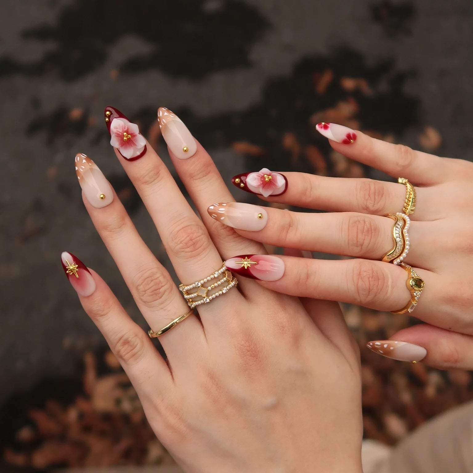 Garden Diary - Ersa Nails Nude Red PressOnNails