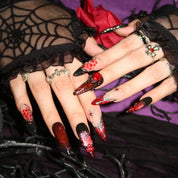 Get Dangerous - Ersa Nails Red Black PressOnNails