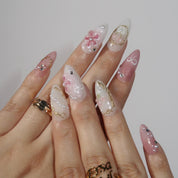 Gilded Garden - Ersa Nails Pink White Gold PressOnNails