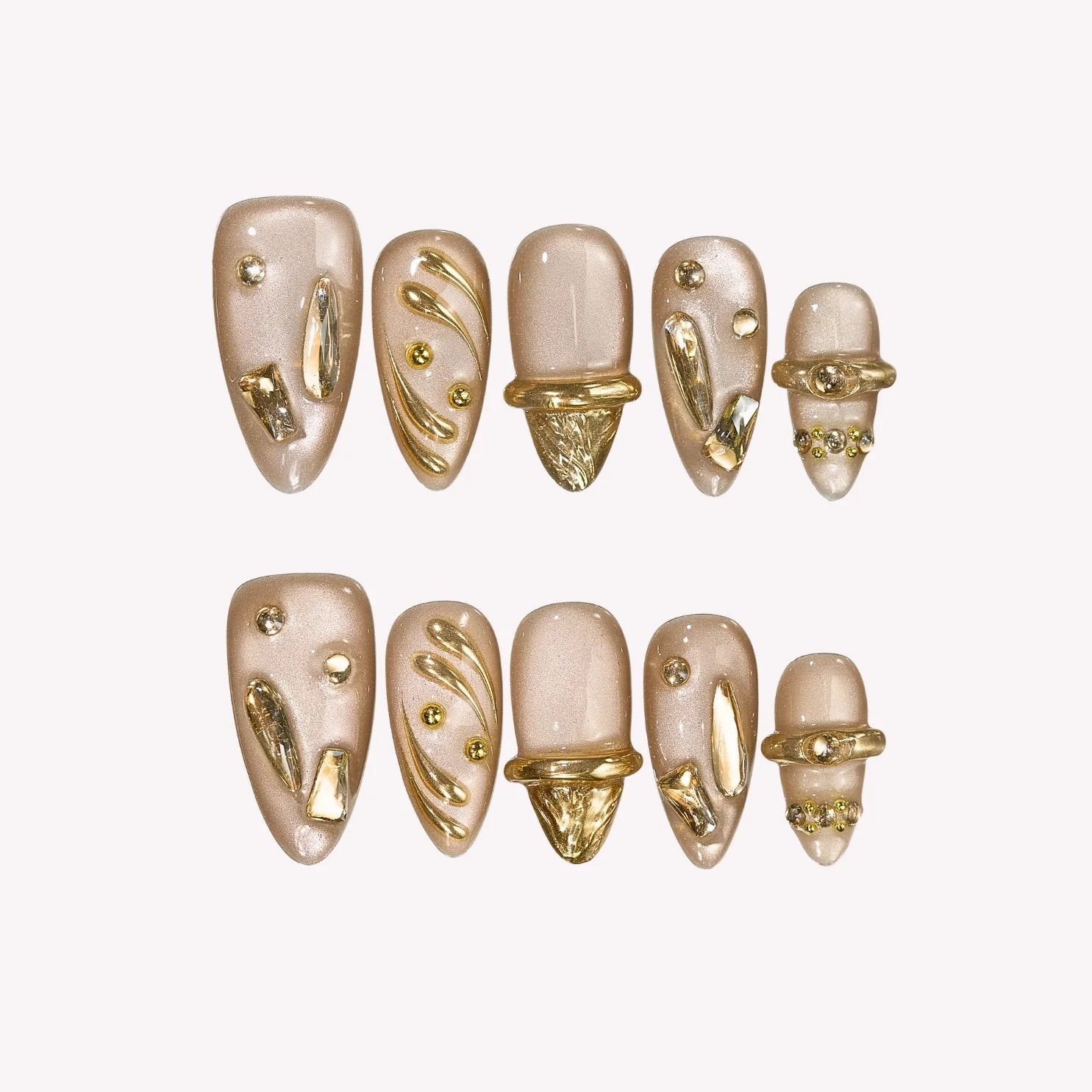 Gilded Memory - Ersa Nails Gold PressOnNails
