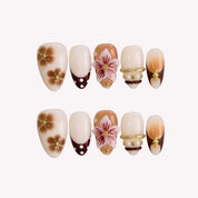 Glam Queen - Ersa Nails Nude Brown PressOnNails