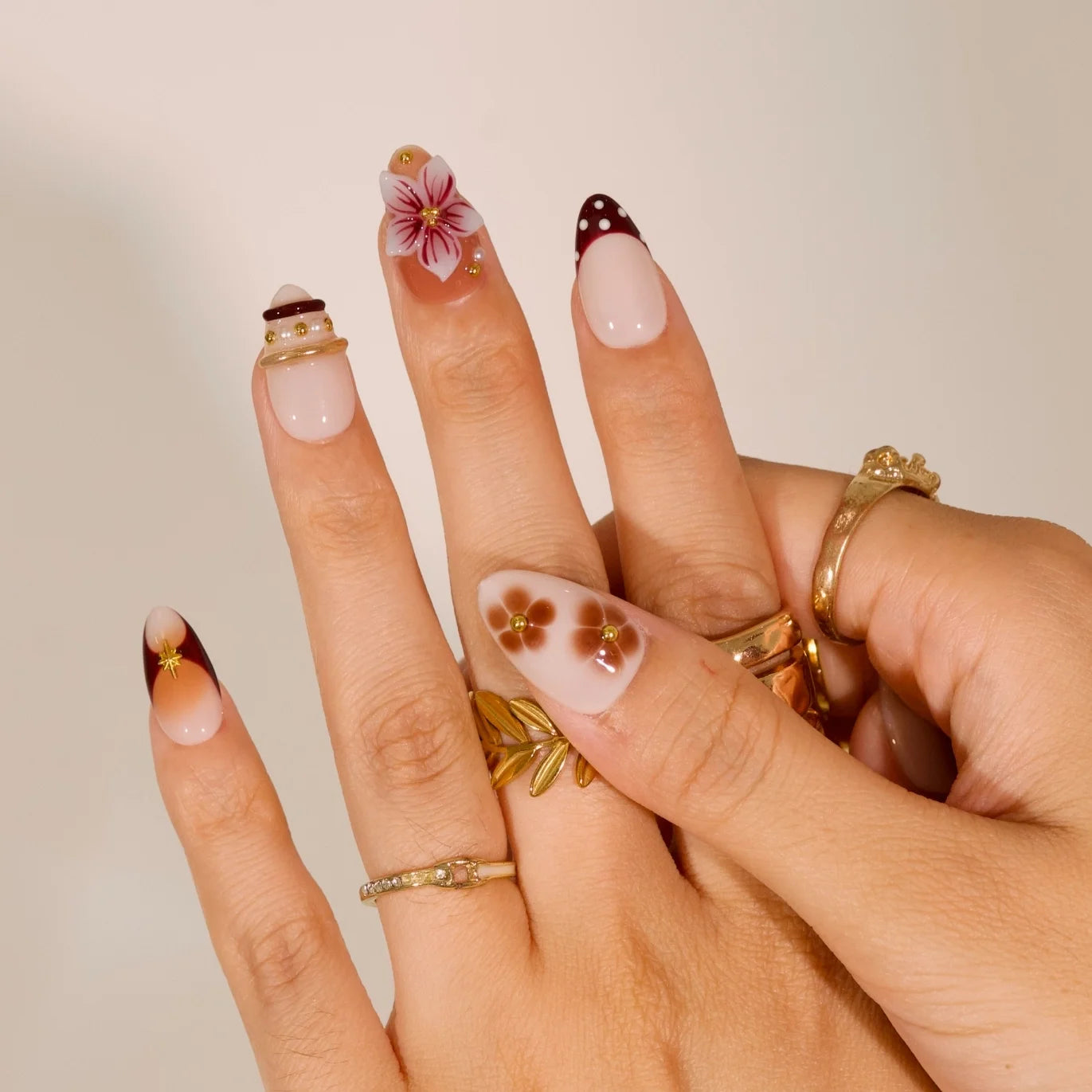 Glam Queen - Ersa Nails Nude Brown PressOnNails