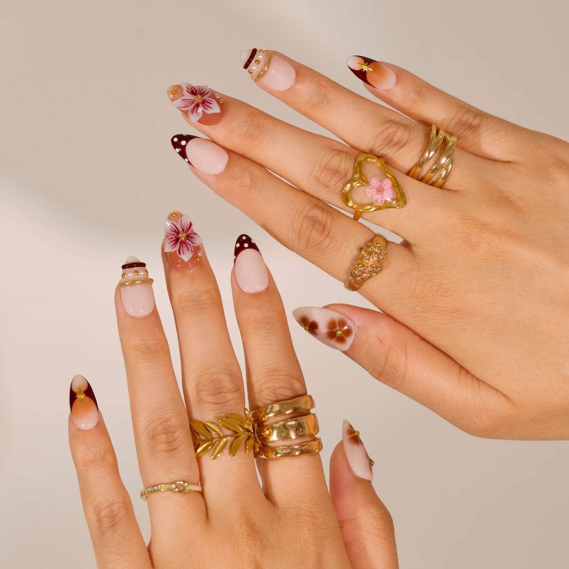 Glam Queen - Ersa Nails Nude Brown PressOnNails