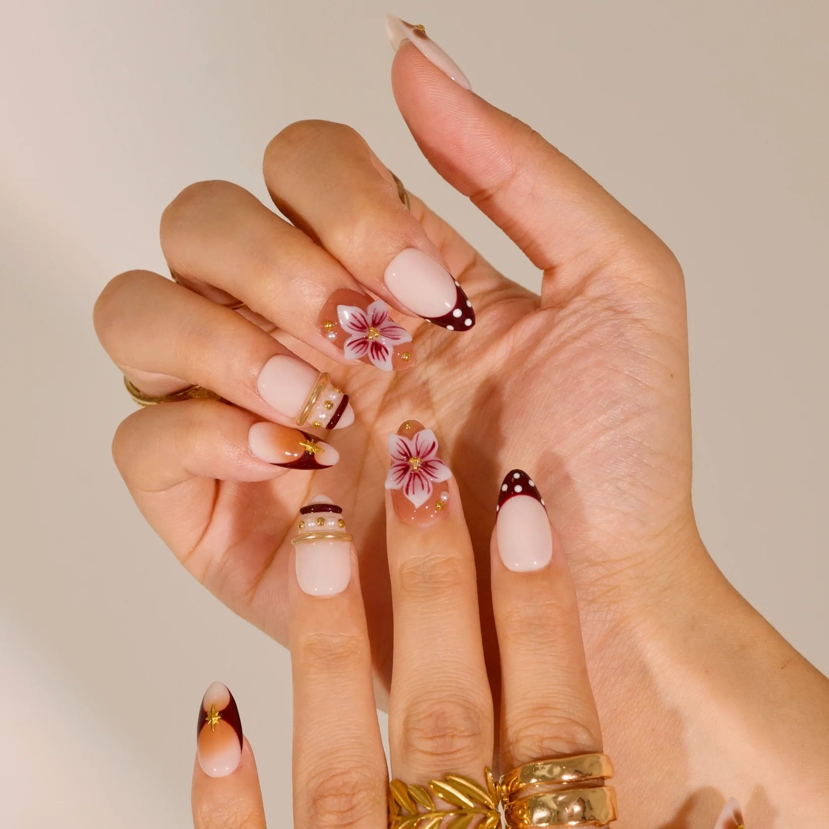 Glam Queen - Ersa Nails Nude Brown PressOnNails