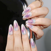 Glamour Glitch - Ersa Nails Purple Silver PressOnNails