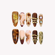 Glow All Out - Ersa Nails Nude Brown PressOnNails