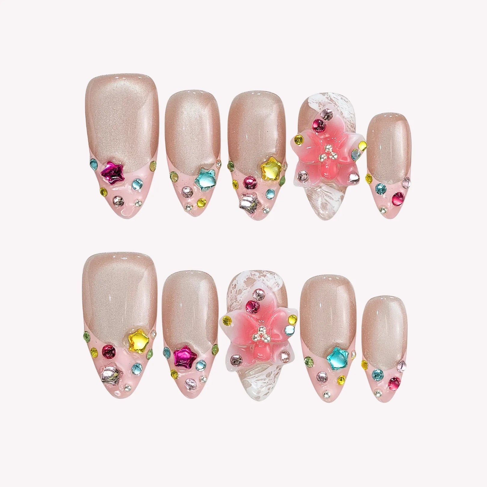 Glow Hour - Ersa Nails Nude Pink PressOnNails
