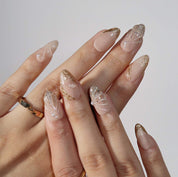 Glowing Beach - Ersa Nails Nude Gold PressOnNails