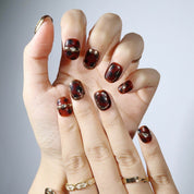 Golden Amber - Ersa Nails Brown Gold PressOnNails