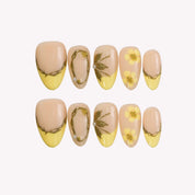 Golden Daisy - Ersa Nails Nude Yellow PressOnNails