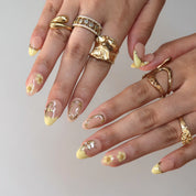 Golden Daisy - Ersa Nails Nude Yellow PressOnNails