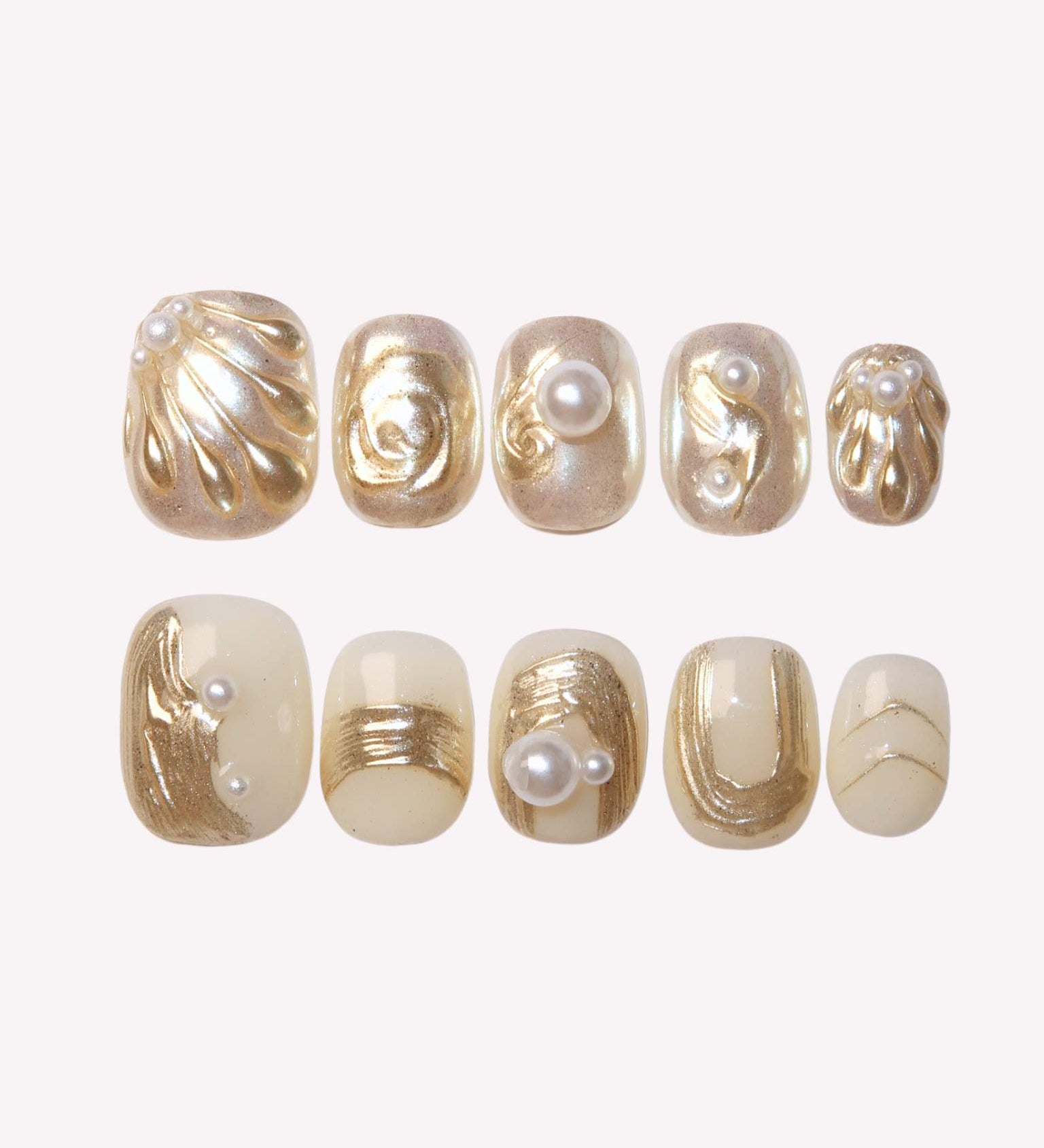 Golden Days - Ersa Nails Gold PressOnNails