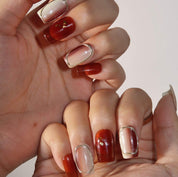 Golden Harvest - Ersa Nails Red Brown PressOnNails