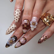 Golden Safari- Ersa Nails Nude Brown PressOnNails