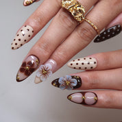 Golden Safari- Ersa Nails Nude Brown PressOnNails
