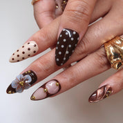 Golden Safari- Ersa Nails Nude Brown PressOnNails