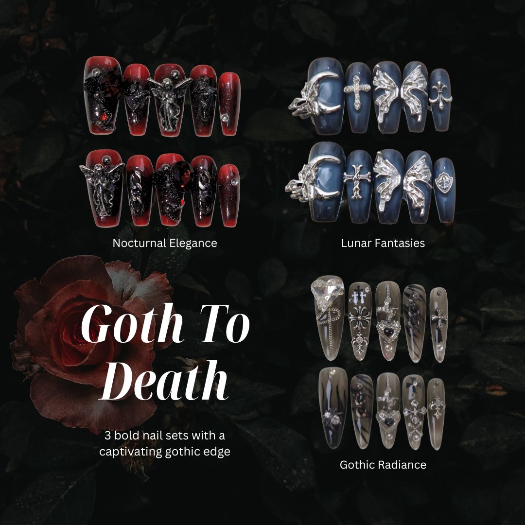 Goth To Death - ErsaNails PressOnNails Bundle