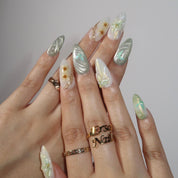 Green Forest - Ersa Nails White Jade PressOnNails