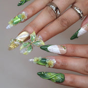 Green Muse - Ersa Nails Nude Jade White PressOnNails