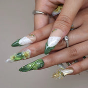 Green Muse - Ersa Nails Nude Jade White PressOnNails