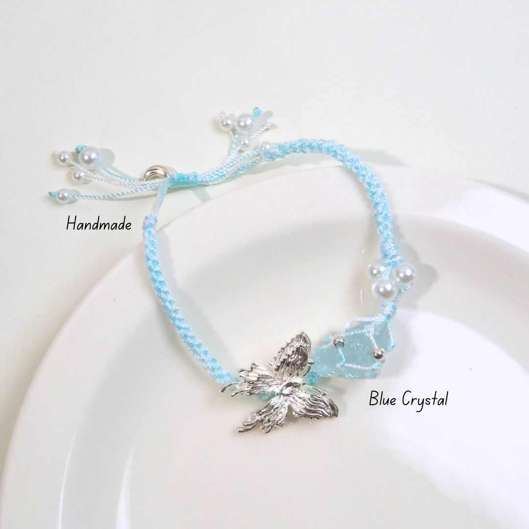 Handmade Bracelet - Blue Crystal - ErsaNails Tools and Accessories PressOnNails