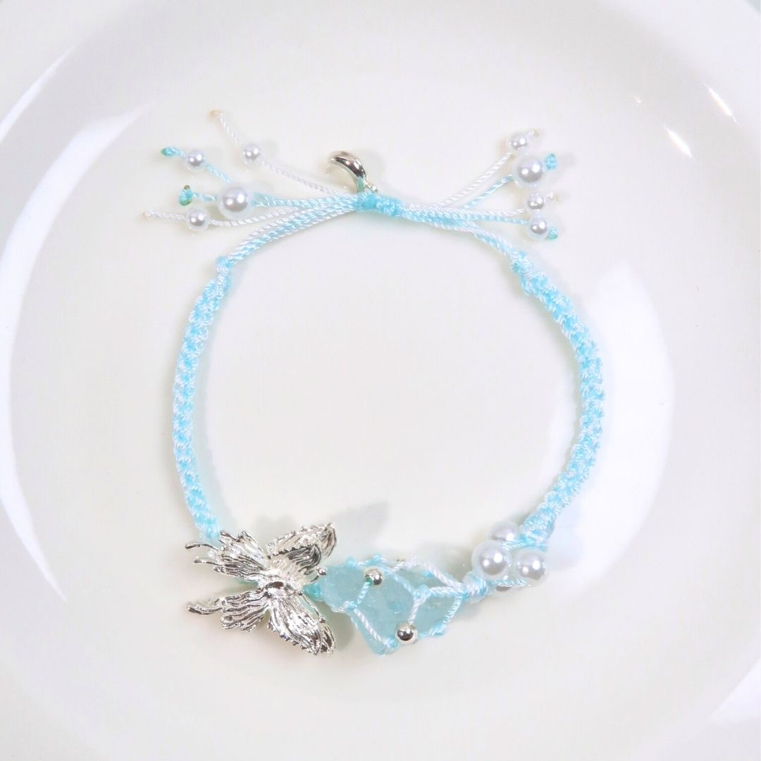 Handmade Bracelet - Blue Crystal - ErsaNails Tools and Accessories PressOnNails