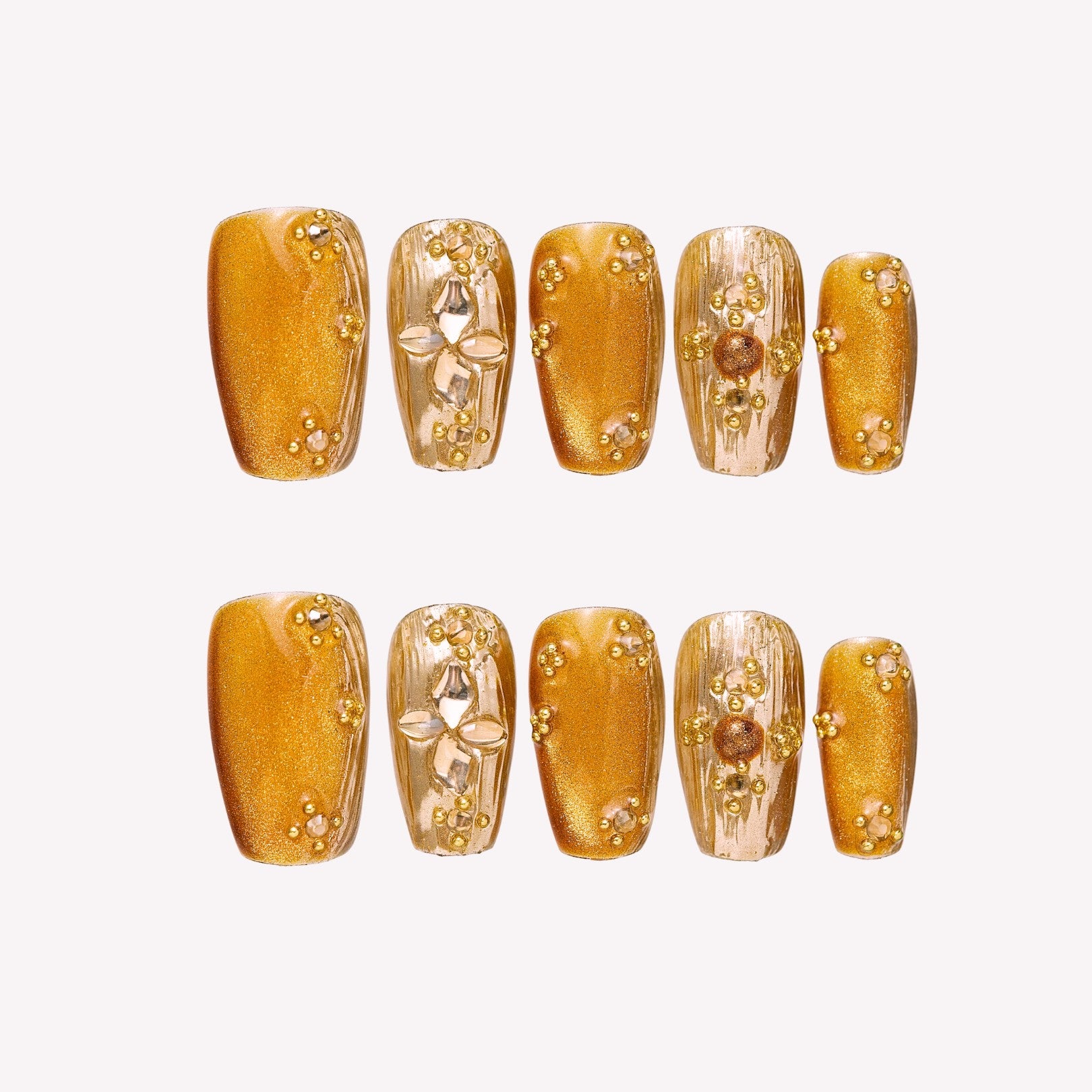 Harvest Glow- Ersa Nails Gold PressOnNails