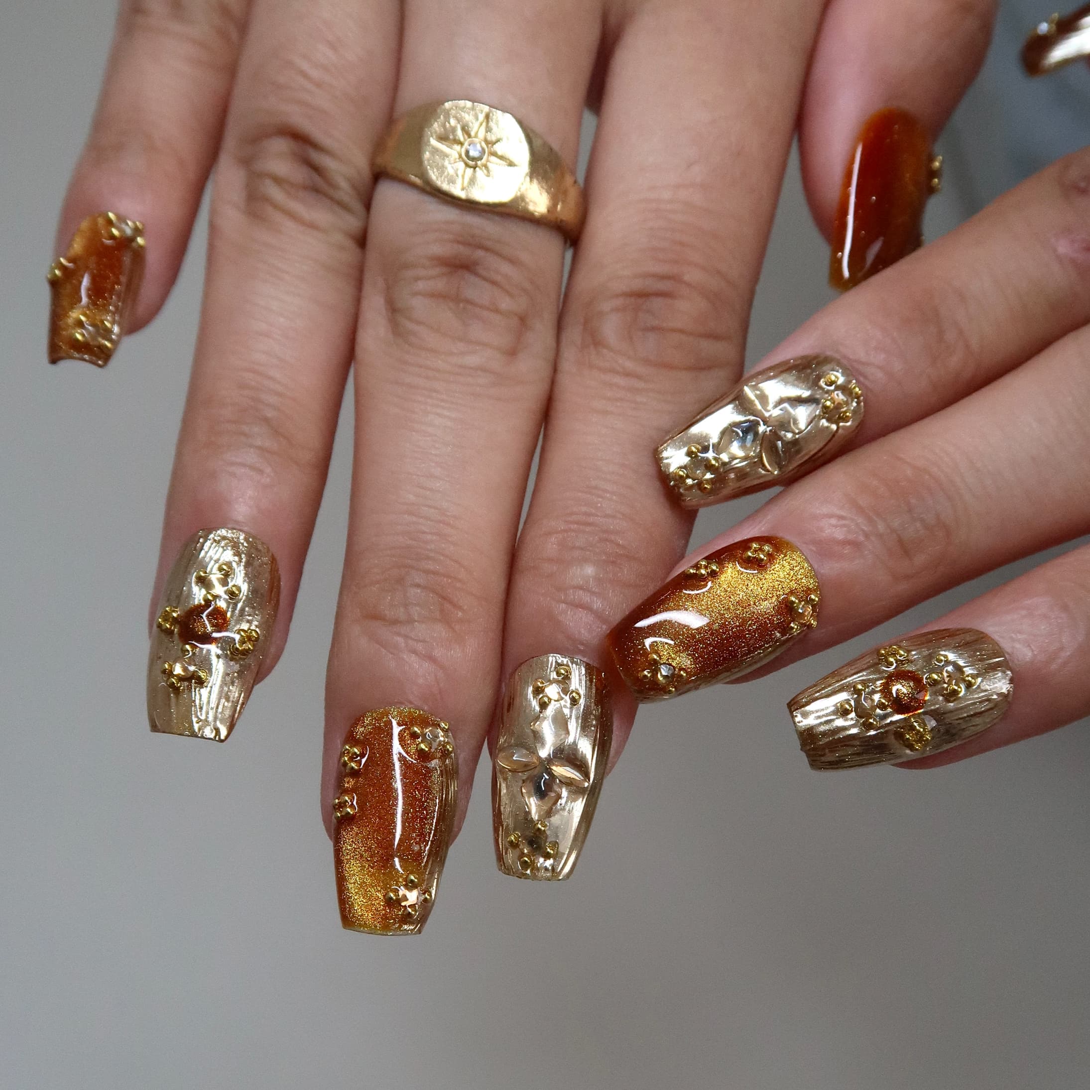 Harvest Glow- Ersa Nails Gold PressOnNails