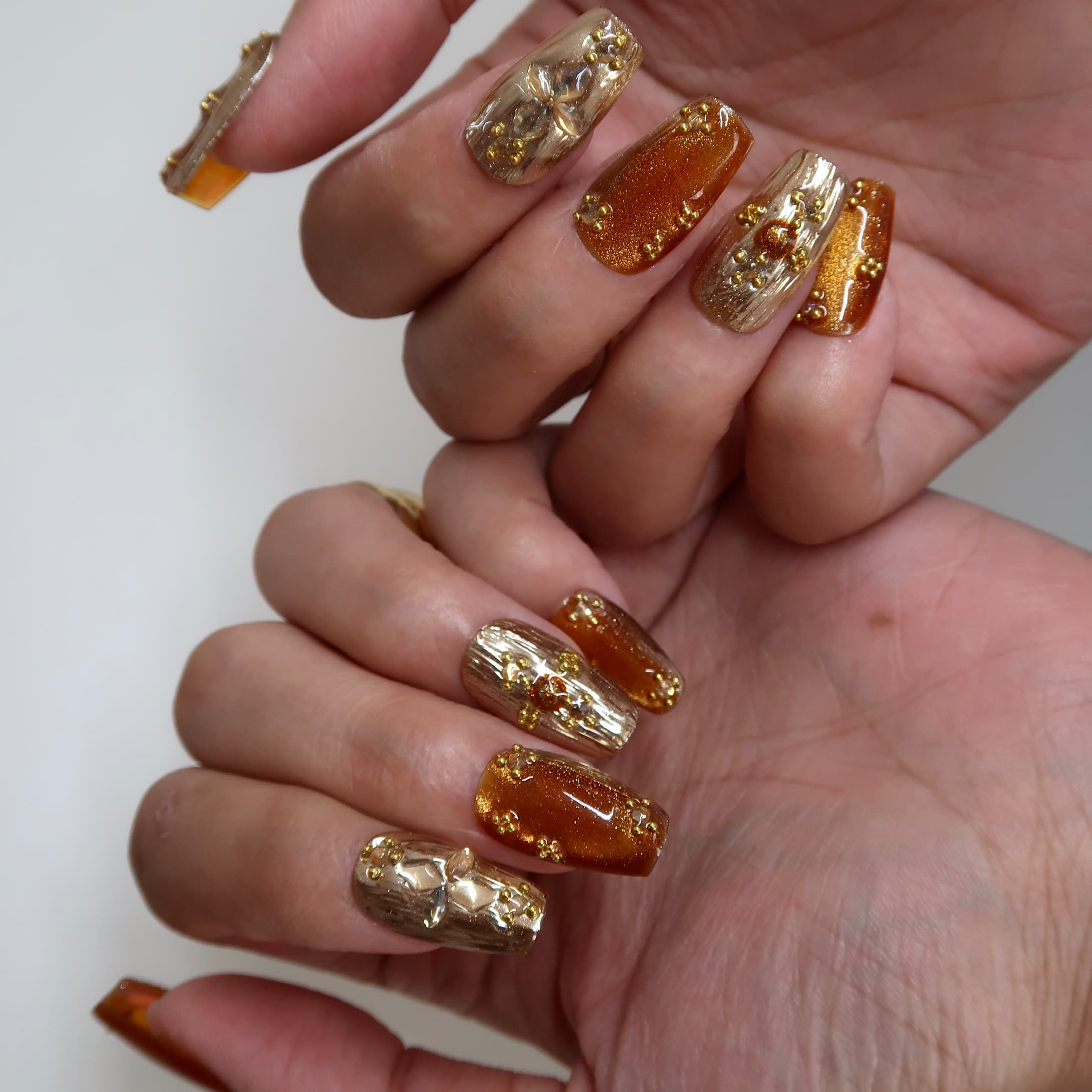 Harvest Glow- Ersa Nails Gold PressOnNails