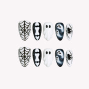 Haunted - Ersa Nails White Black PressOnNails