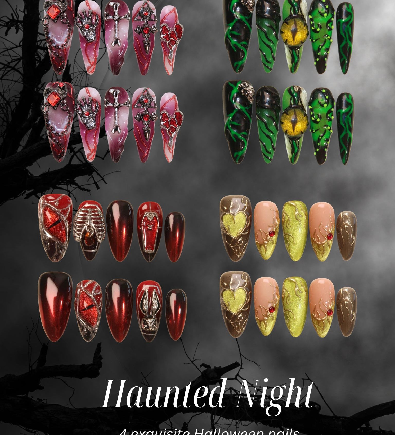 Haunted Night - ErsaNails PressOnNails