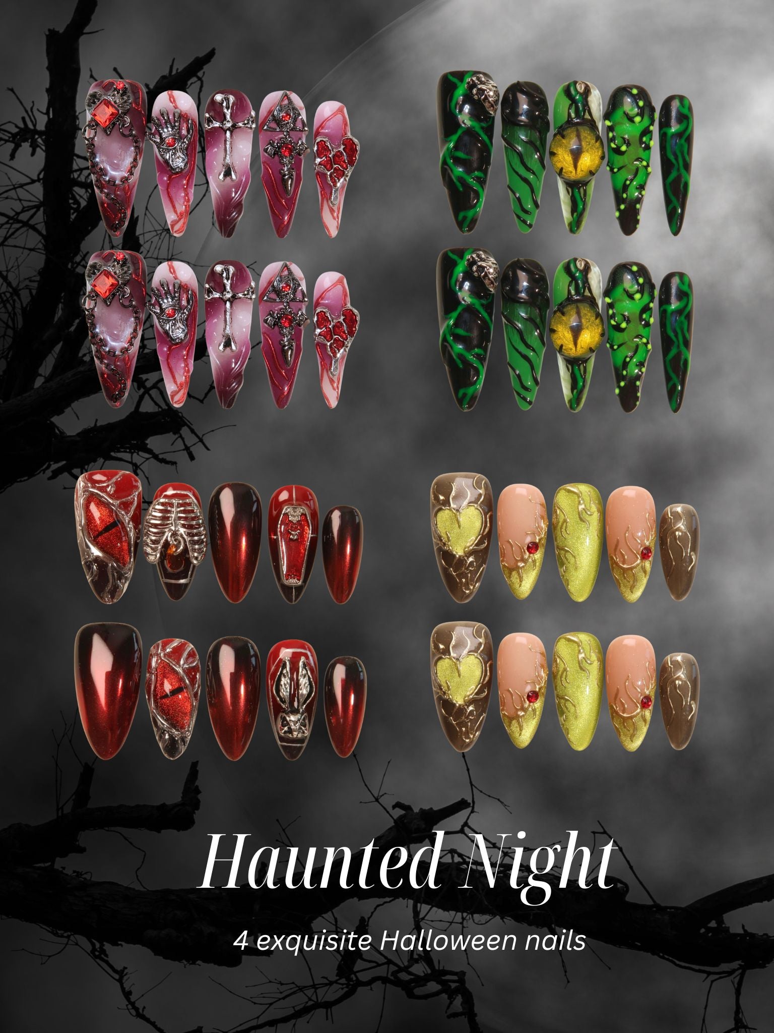 Haunted Night - ErsaNails PressOnNails