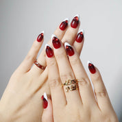 Heartstrings - Ersa Nails White Red PressOnNails